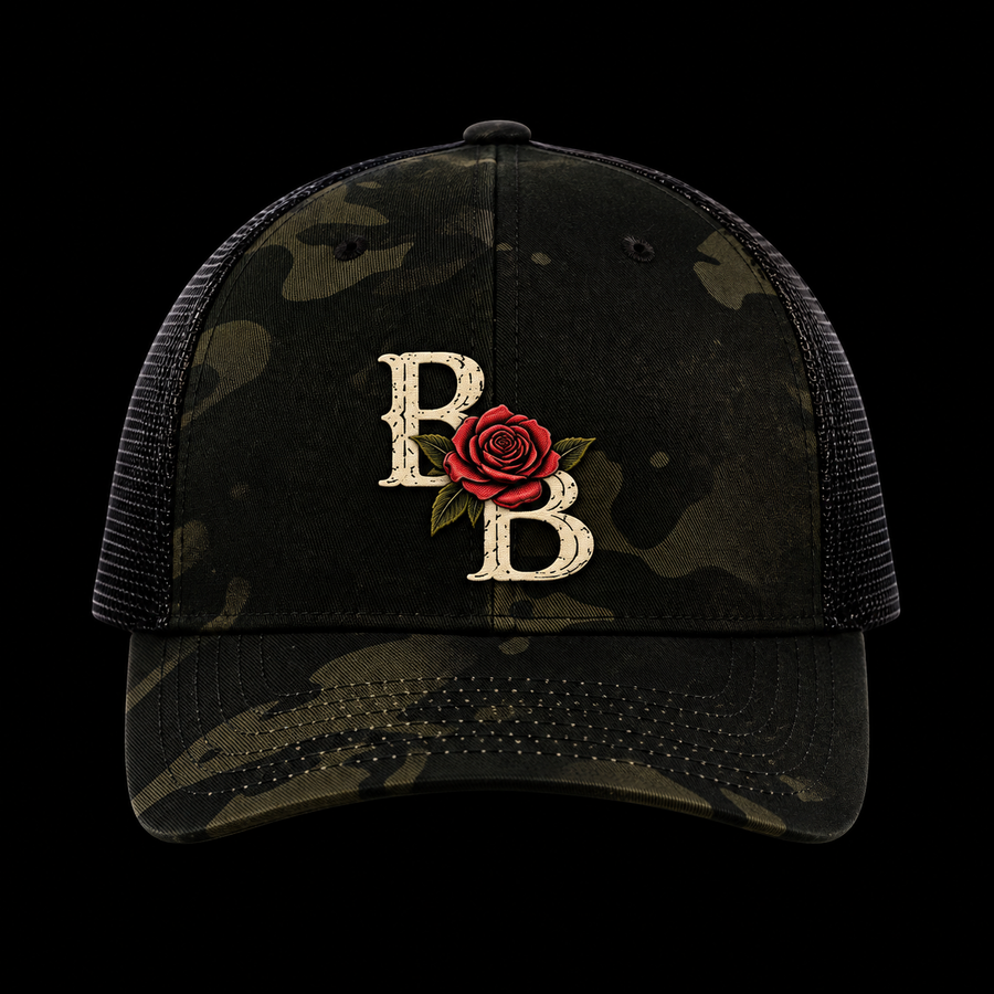 PRE-ORDER Camo hat - Bad Betty Apparel