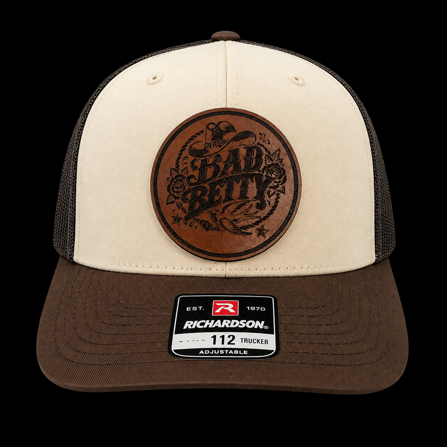Logo leather patch hat - Bad Betty Apparel